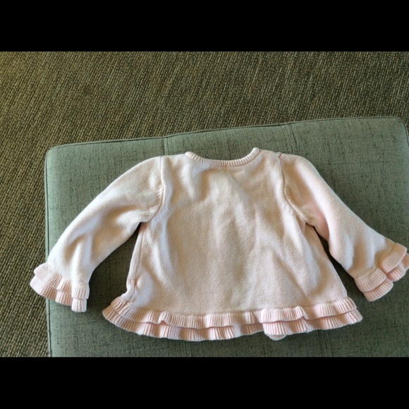 Green Dog Brand-Soft Pink Double Ruffle Sweater - Picture 3 of 3